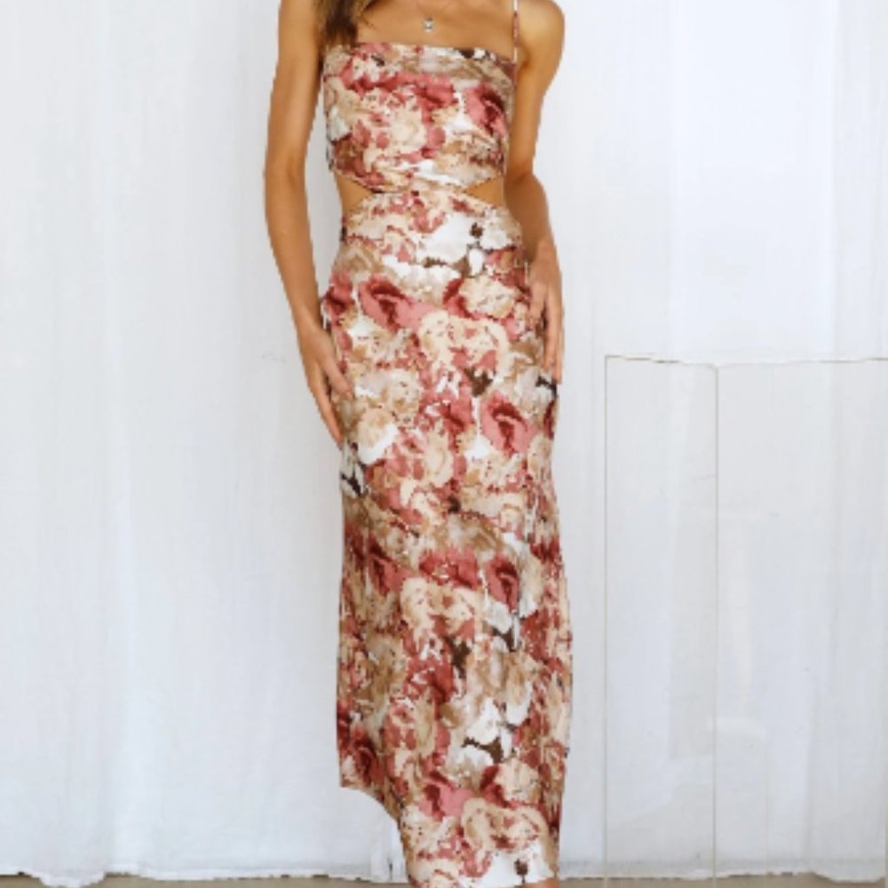 Returning To You Midi Dress Rose